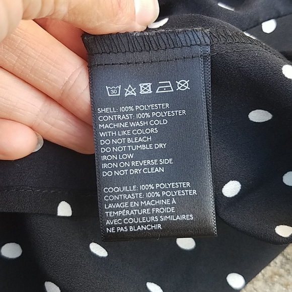 Cooperative Black and White Polka Dot Blouse Small - Picture 9 of 10